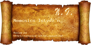 Nemcsics István névjegykártya