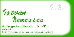 istvan nemcsics business card